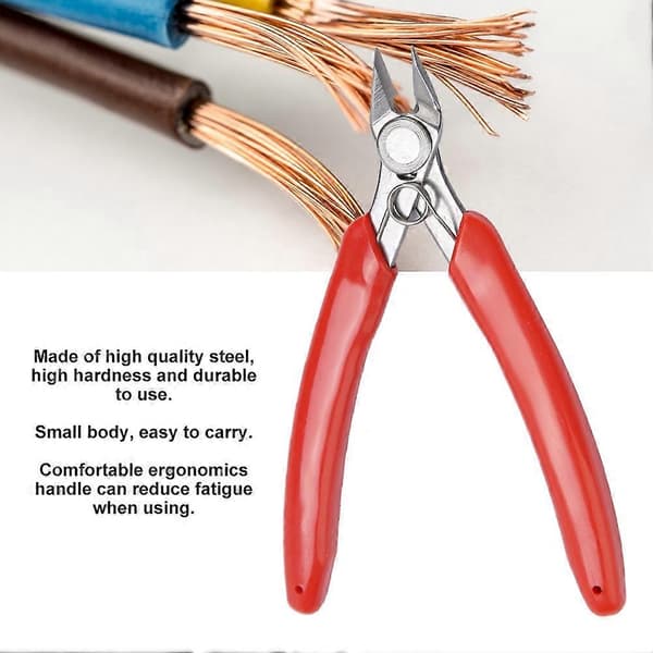 107F1 Mini Elektronisk Diagonal Tång Kabel Sidoskärande Avbitare Trådskärare Handverktyg L