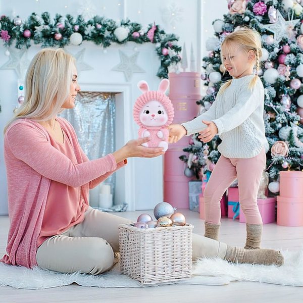 Tröja kanin spargris - rosa - julklapp