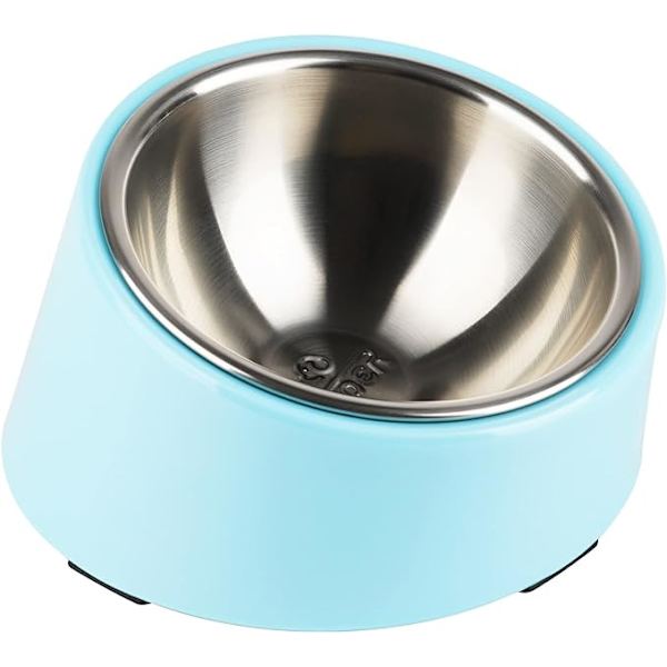 ##/Skål för Hund Katt  Lutande Halksäker Skål Modern Elegant Melamin Stöd med Avtagbar Rostfritt Stål Skål Solid Robust##/