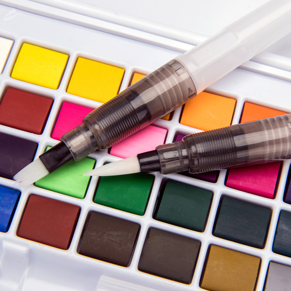 Akvarelfarvesæt - Akvarelæske med 18 farver til amatør
