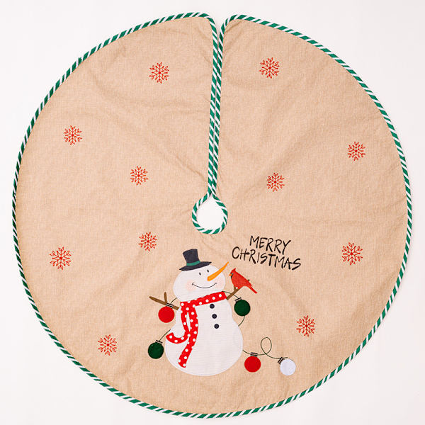 ##/Jutetomte Julgransskjort - 106cm - Snögubbe, Julgransdekoration##/