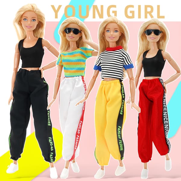 Barbie modekostume, 4 dele, 4 dukketilbehør, til ch