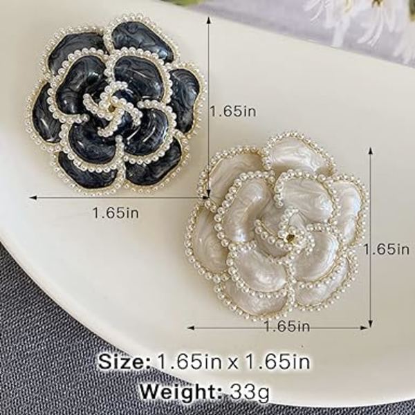 2 stycken blomsterbroscher med kronblad, elegant och utsökt konstbrosch