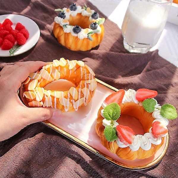 Donutmodell Interessant Slitesterk Lettvekts Simulering Fruktkake Donut Matmodell for Hjemmet A