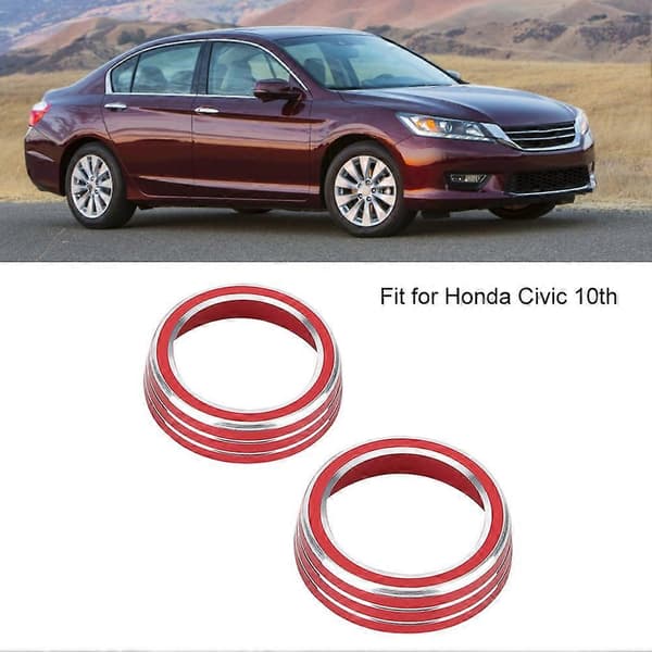 2 stk Bil Klimaanlegg Knott Trim Deksel Ring Passer for Honda Civic 10.
