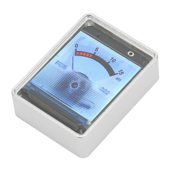 VU Meter Aluminiumlegeringsskal 1,3 Tommer Display Stemmeaktiveret Knapjustering VU Panel Meter Niveau Forstærker