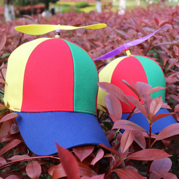 ##/52-54cm Klassisk Propellhatt Fargerik Morsom Hatt Propell Baseball Caps Morsom Dragonfly Anti-propellhatt for Barn##/