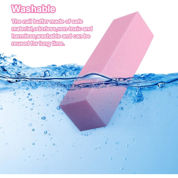 10 st Nagelbufferblock, Professionell 120 Grit Nagelslippblock