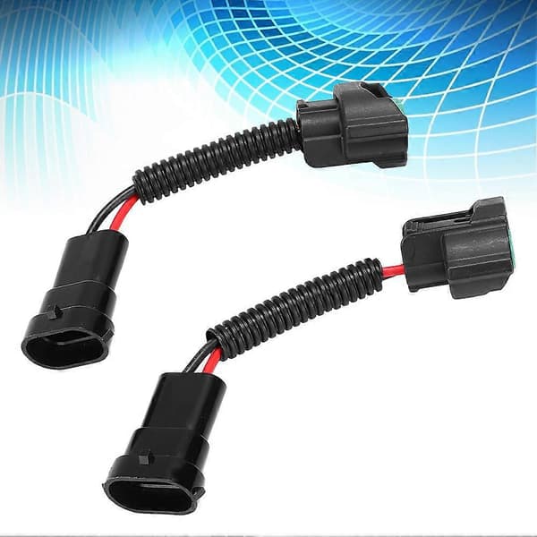 2 stk. H11 Pære Lampe Base Adapter Fatning Hun Han Ledning Stik Sele Holder Til Bil Forlygte