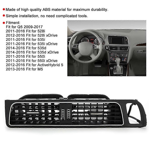 Dashboard Center Luftventil Grill 8R1820951L Passer for Q5 2009-2017