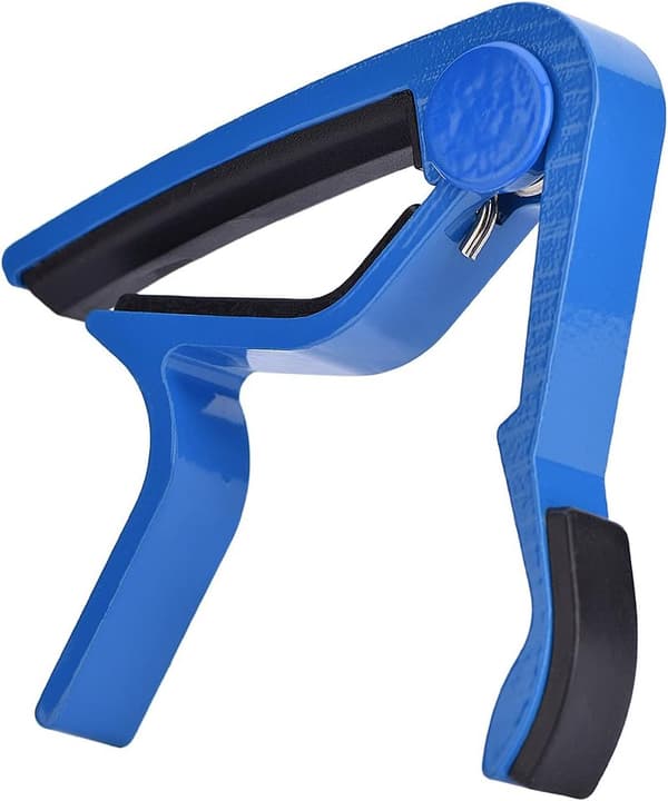 Akustisk gitar capo (blå), 8,3 * 8,8 cm bærbar raskt bytte, scr
