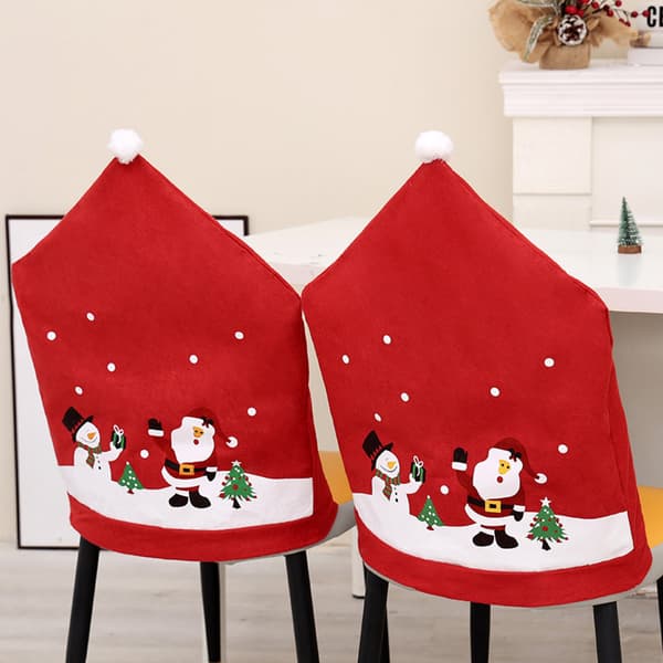 2 kappaletta tuolinpäällinen joulutuolinpäällinen