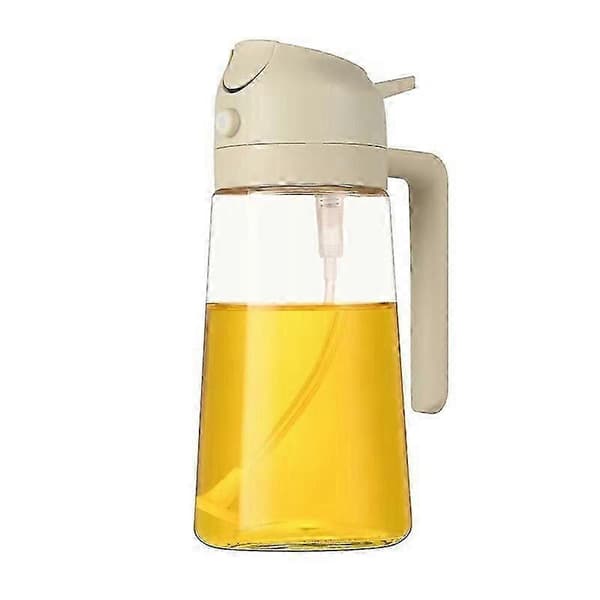 2-i-1 Olivoljedispenser, 470 ml Spray & Häll Köksoljespray för Matlagning, Stekning och Grillning