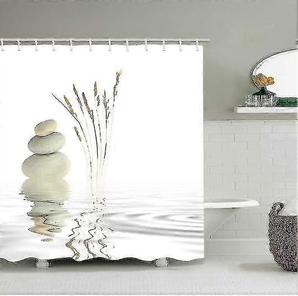 Dusjforheng 120 X 180 Cm Digitaltrykk Moderne Design Vanntett Vaskbart Muggbestandig Polyesterstoff Med Kroker Inkludert