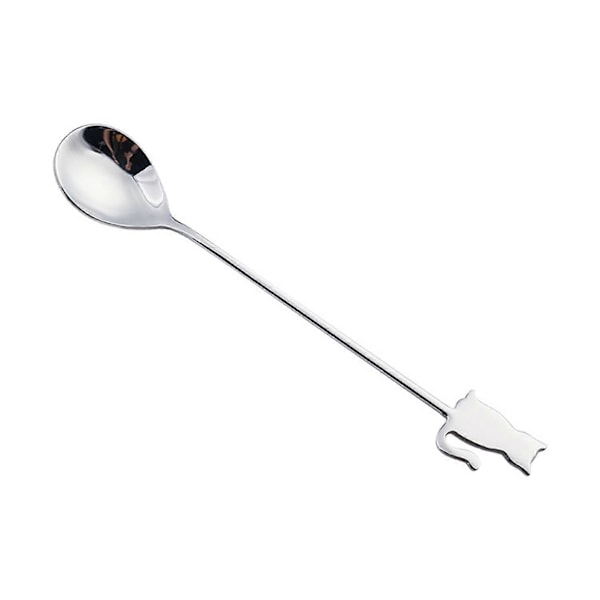 Kaffeskje med langt håndtak i rustfritt stål Kakegaffel Serviseutstyr Spoon 3