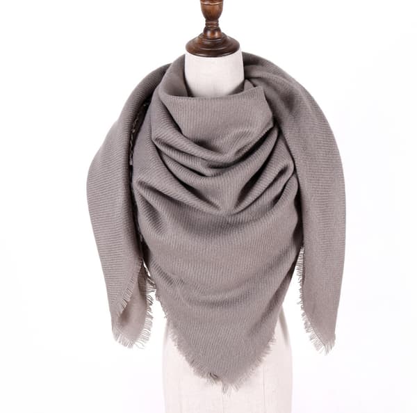 Halsduk axelscarf sjal fyrkantig silkescarf med fransar