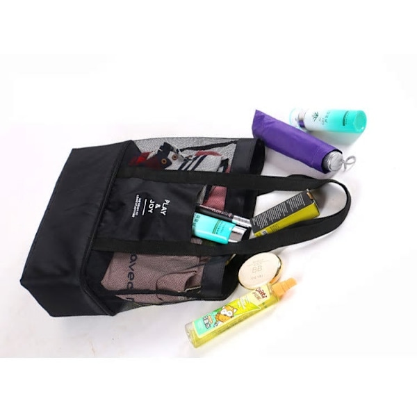 ##/Åndbar strandtaske Vådt & Tørt Stor Sort Alle Størrelser##/