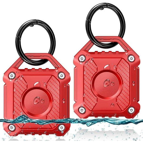 2-delad luftetiketthållare (röd), vattentät hård TPU luftetikett ho