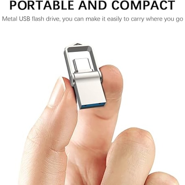 32GB Mini USB 3.0 Type C Dobbelt USB-hukommelsesnøgle, OTG Høj Hastighed W