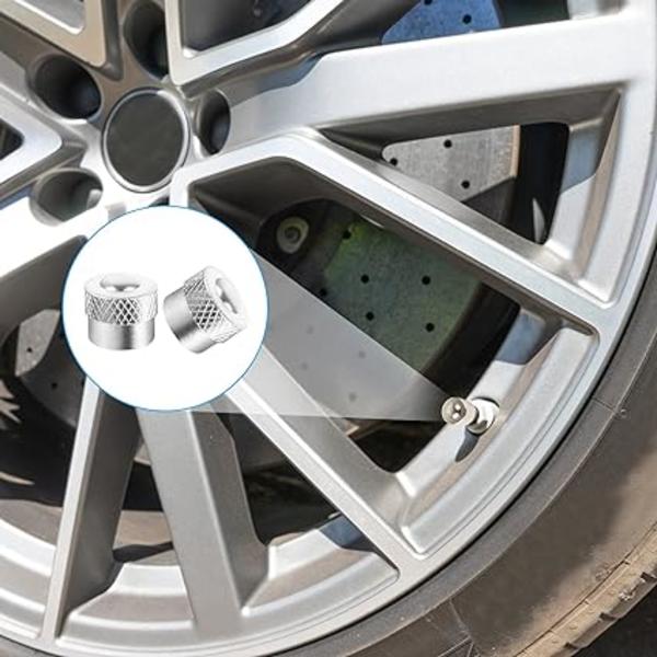 16 kpl metallista venttiilihattuja, tiivistetyt rengasventtiilihatut, autoille
