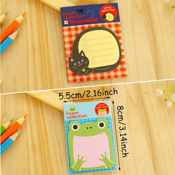 Mini Sticky Notes, 24 Pakker Farvede Sticky Notes, Køleskabs Sticky