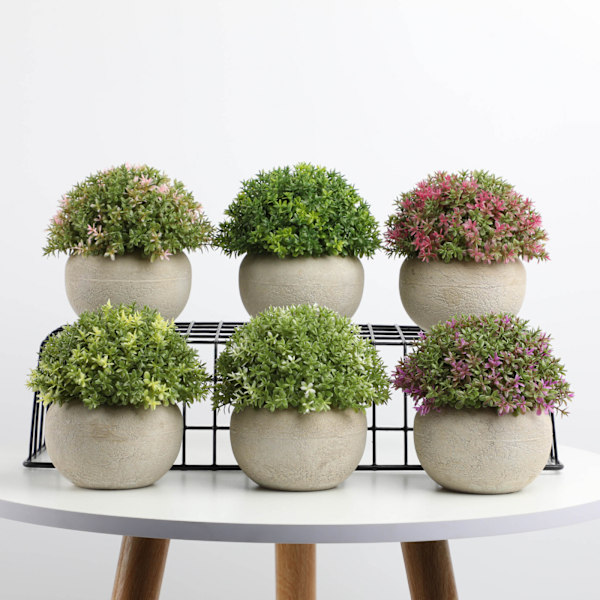 ##/Kunstige potteplanter mini kunstige planter potter eukalyptus rosmarin##/
