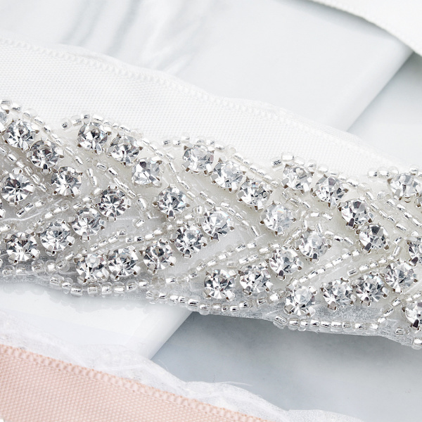 Brudband Bröllop Kristall Rhinestone Bälte Brudtärna Klänning Vara