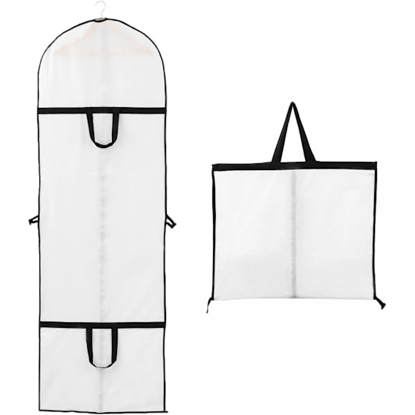 60x180cm (1 kpl) Hääpukupeite Pitkä Takkipeite Morsiamelle ja