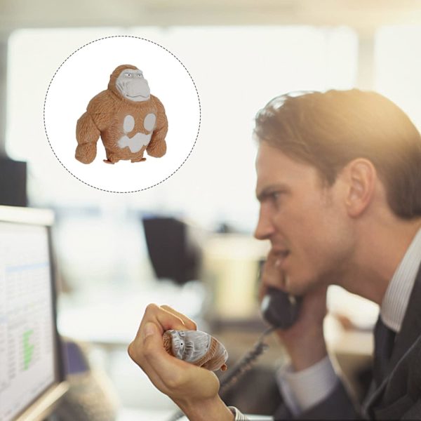 Anti-Stress Gorilla Actionfigur, Brun Anti-Ångest Gorilla Till
