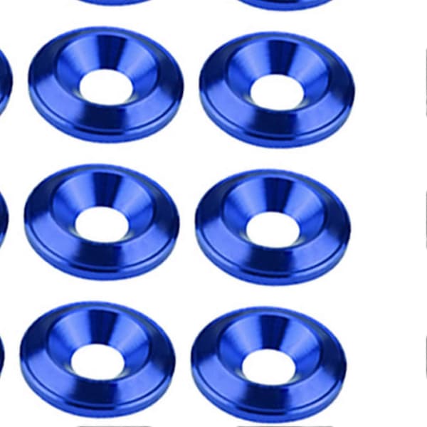 20 st Aluminium Stötfångare/Skärmbricka Bult Motorrum Styling Kit Blå