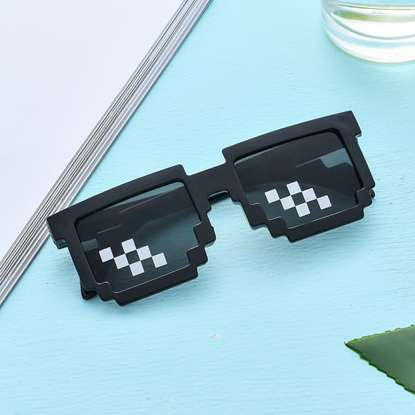 ##/Pack Thug Life Solglasögon MLG Pixelerade Solglasögon Glasögon Solglasögon Herr Dam 8 Bit Pixel Mosaik Rekvisita Unisex Solglasögon##/