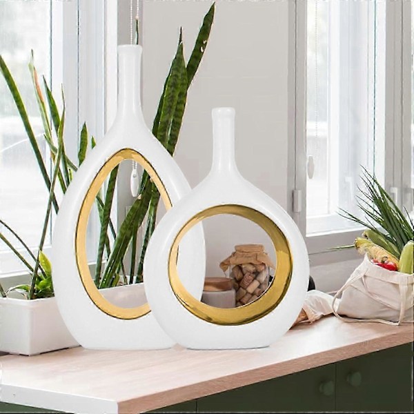 Keramisk vase, moderne boligindretning fra midten af århundredet, midterstykkevaser til stue, kontor