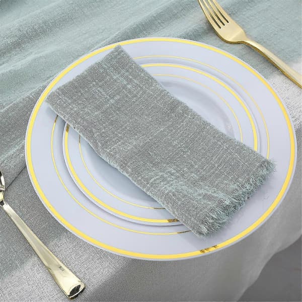 10% Rabatt neo-bomull Linne Bomull Bordsmatta Bröllopsdekoration Lantlig Bordsdekoration Het 42*42cm