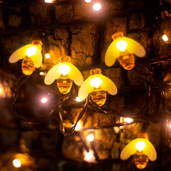 Varme Hvide Solcelle Bi-Lysstreng 6,0M 30LED Udendørs Feelyss