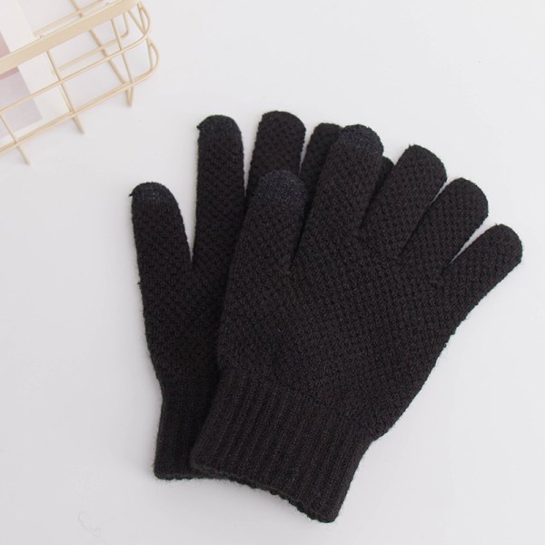 Vinter Touch Screen-Vantar Varma Ullfodrade Stickade Vantar Elast