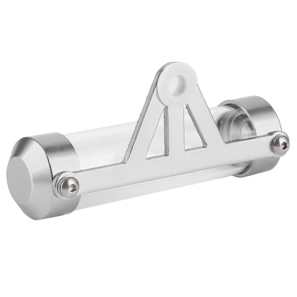 Universal Motorcykel Cylindrisk Rør Skatte Mærke Ramme Nummerplade Holder Opbevaring Cylinder Sølv