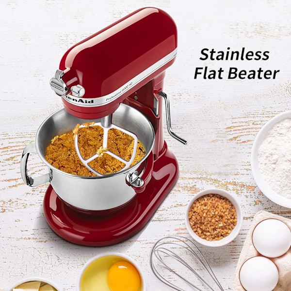Flad piskeris i rustfrit stål til KitchenAid 5 & 6-Quart