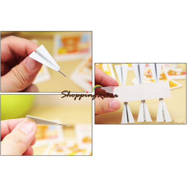 12 kpl Push Pin (paperilentokoneen muoto), koristeelliset push pinit