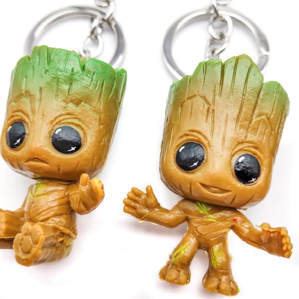 4 stycken Baby Groot nyckelringar Guardians of the Galaxy, Klassisk Mo