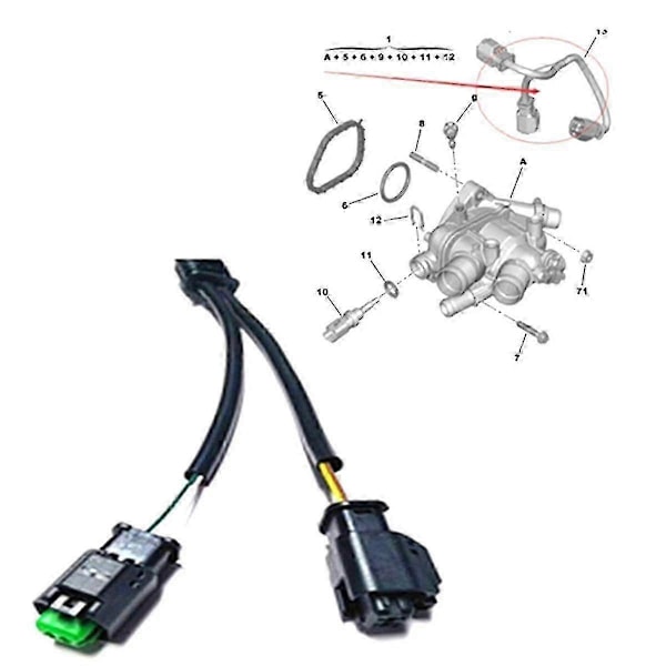 9804315380 Termostatharness for 207//3008/4008 for C3/c4/c5/mini/ds3 Vanntemperaturledning