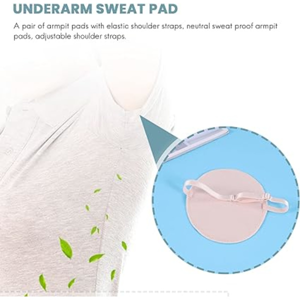 1 Par Armhåla Svett Pads Tvättsbara Armhåla Svett Pads Återanvändbara