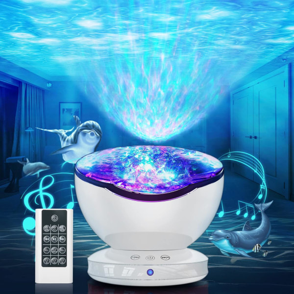 LED Projector Lamp Simulation of Ocean Waves, Kids Night Light wi