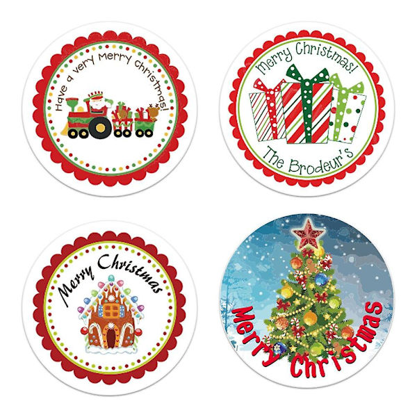&4 Designs 1 tuuman jouluaiheiset sinettitarrat tarrat DIY-lahjojen leivontaan pakkauksiin kirjekuoriin paperitavaroiden koristeluun qy713-100kpl&