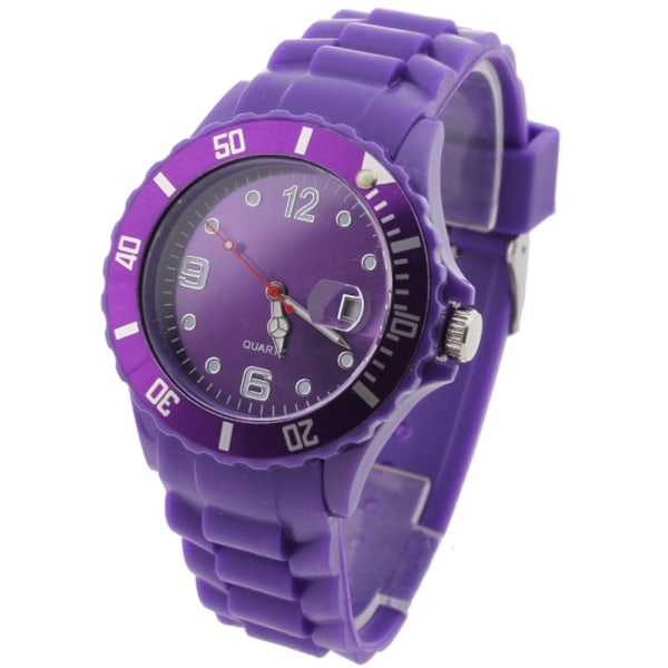 ##/Kvartsarmbandsur Silikon Analog Färgad Sportur Spänne##/