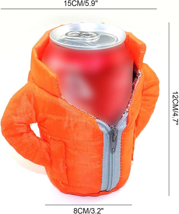 Pullokylmälaukku (Oranssi) Tölkkikylmälaukku Eristetty Takki 355 ml Tölkeille