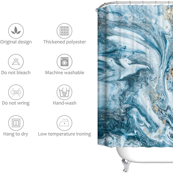 ##/Marmor Bruseforhæng Blå Abstrakt Vandfarve Spiralstruktur Mineral##/