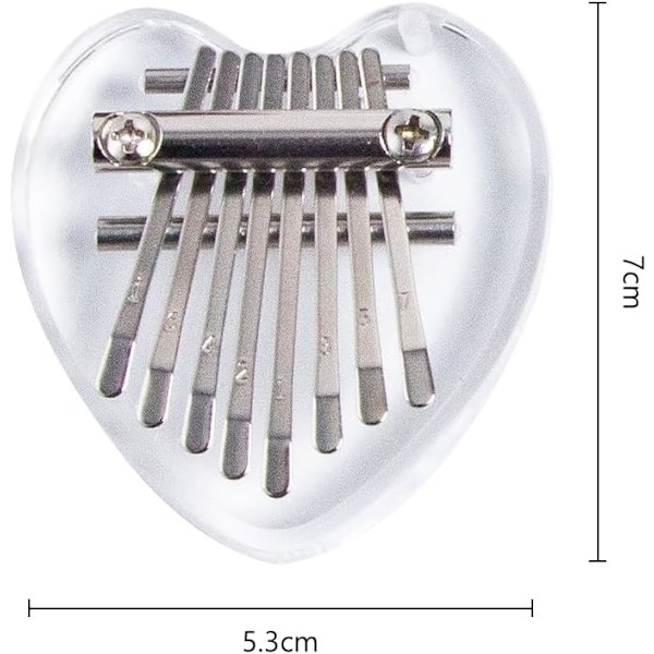 1 Styck (Klar Hjärta) 8-Tons Kalimba, Limba, Barninstrument