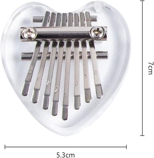 1 Stykke (Klar Hjerte) 8-Tast Kalimba, Limba, Barneinstrument