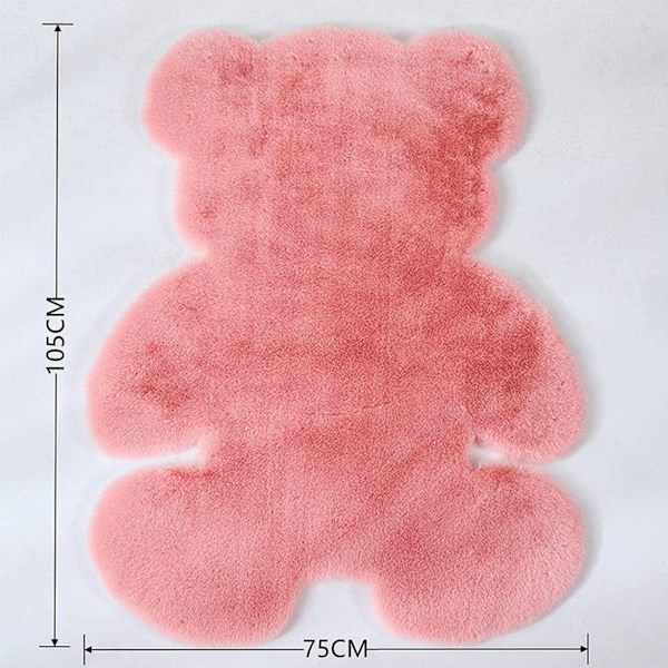 ##/Rosa teppe, myk, bjørnform, stue##/