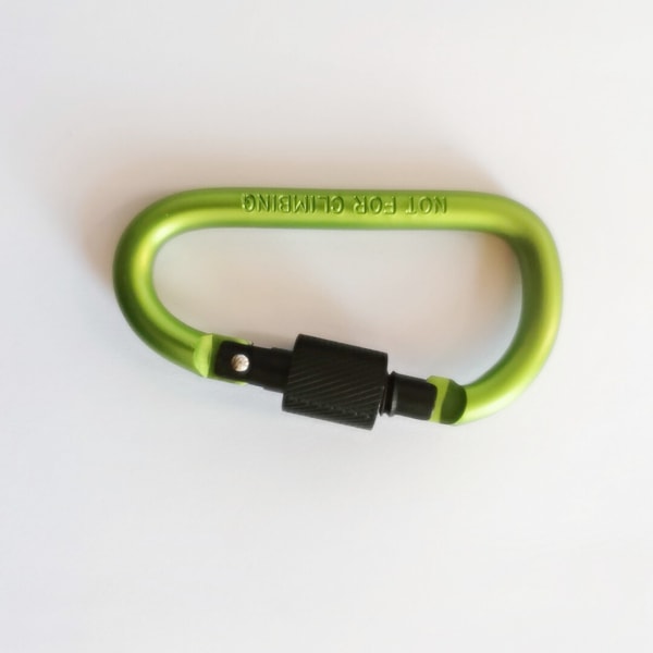 Låsbar Karabiner, Premium Aluminium Legering D-Ring Karabiner Nøgle